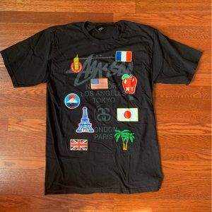 New Black STUSSY Graphic Tee (UNISEX Size M)